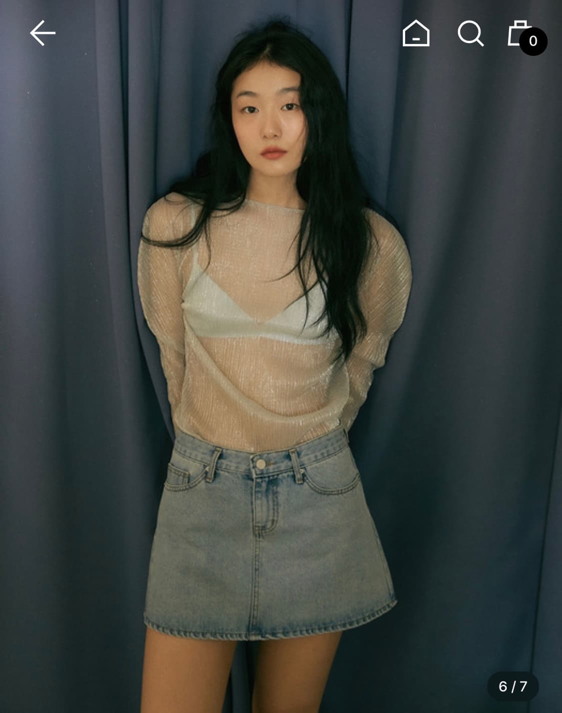 오버듀플레어 청치마 데님 미니 스커트 상품이미지1