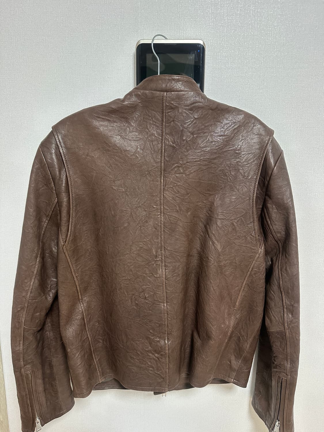 쿠어 엠보 양가죽자켓M 새상품 상품이미지3