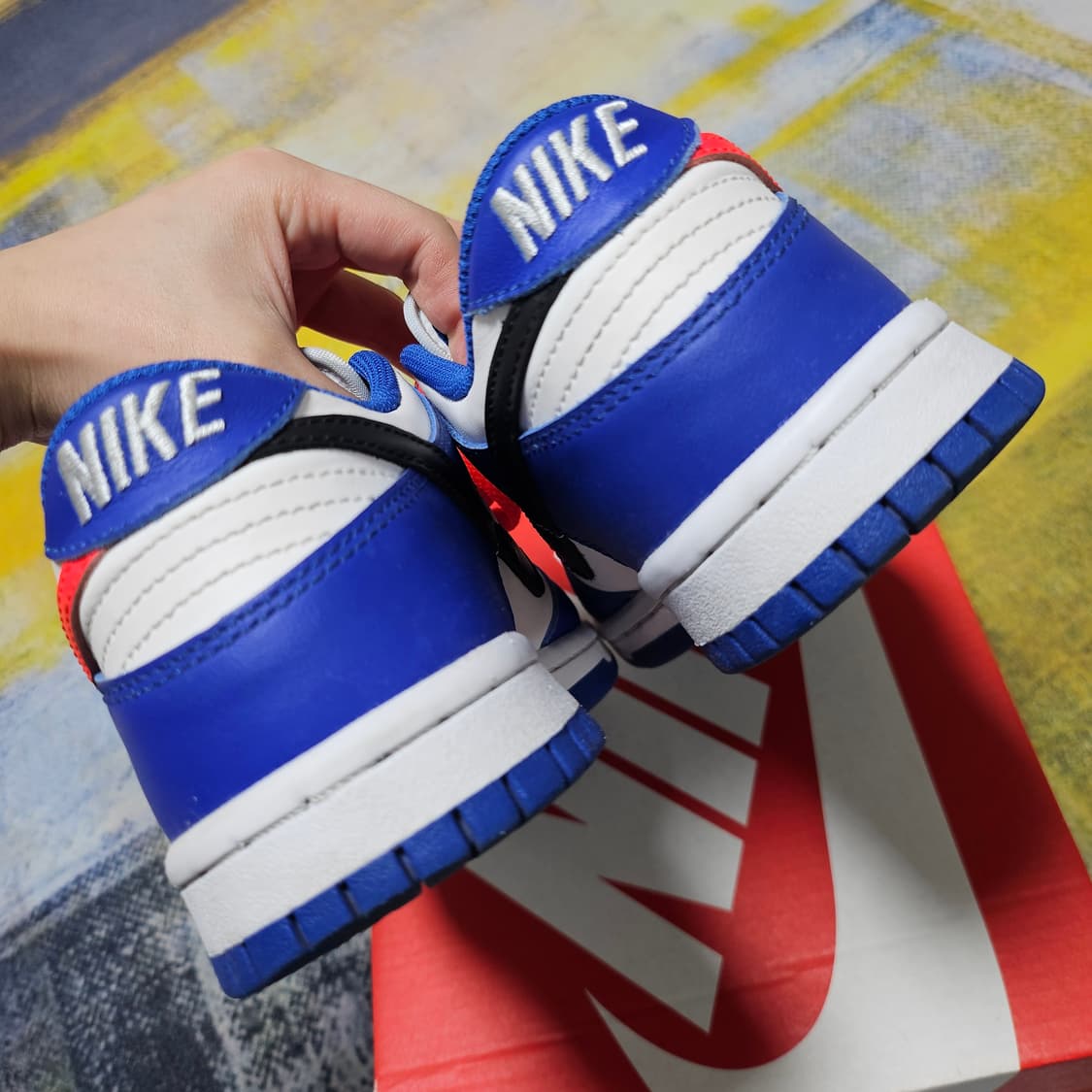 235ㅣ나이키 덩크 로우 GS 흰파빨 운동화 런닝화 러닝화 상품이미지7