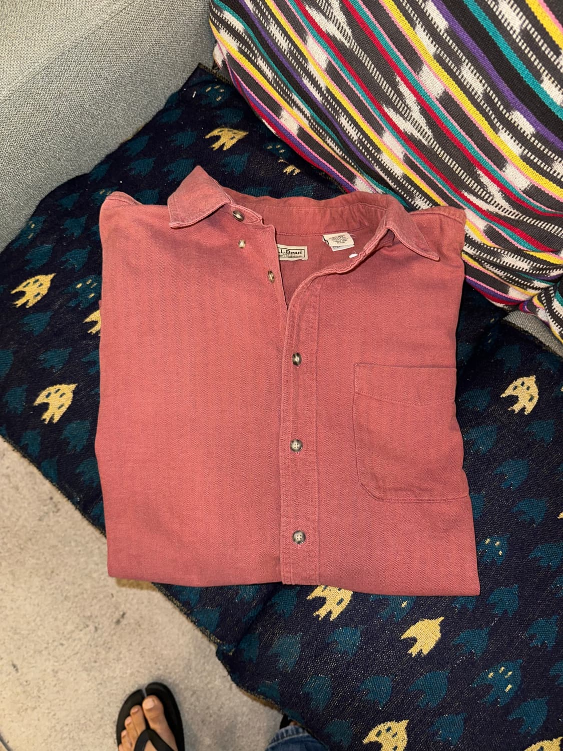 LL Bean pocket material cotton shirt  상품이미지1