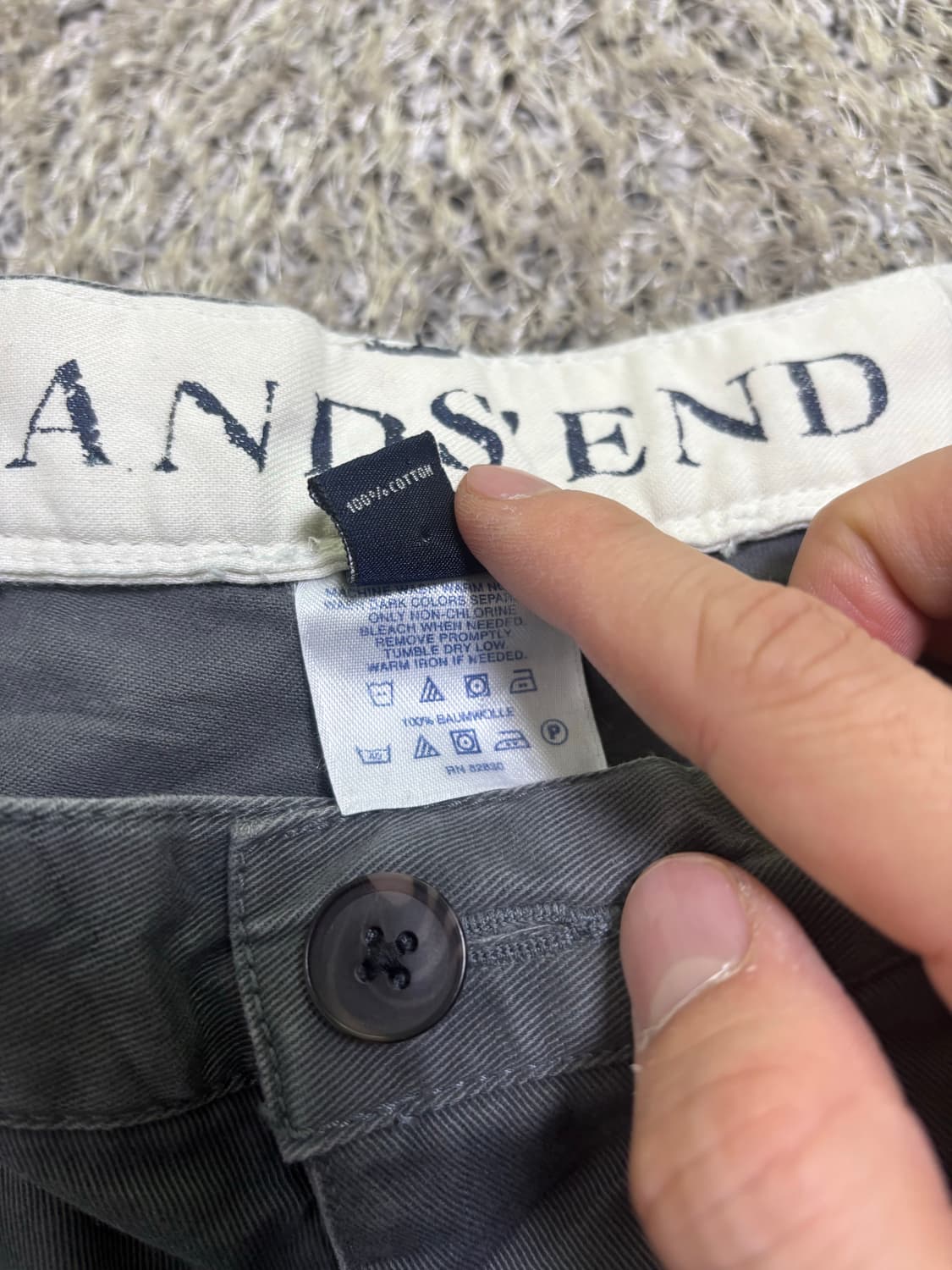 일본판 LANDS END 면바지 32인치 상품이미지4