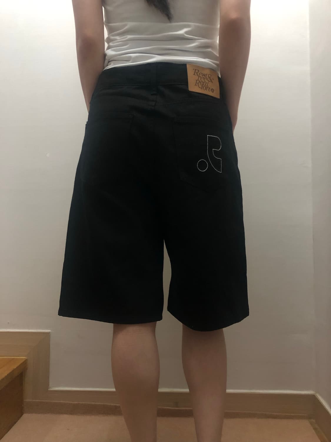 빈티지 레스트앤레크레이션 블랙 데님 버뮤다 팬츠 상품이미지8