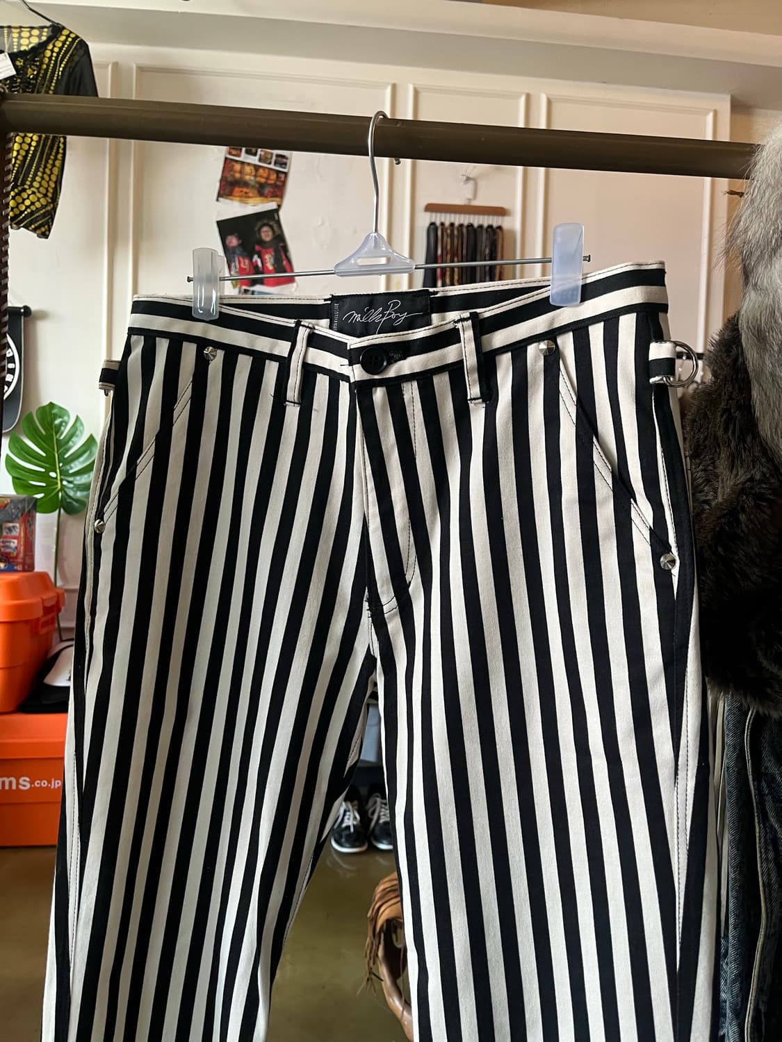 90s MILKBOY Stripe Studed Cotton Pants 상품이미지4