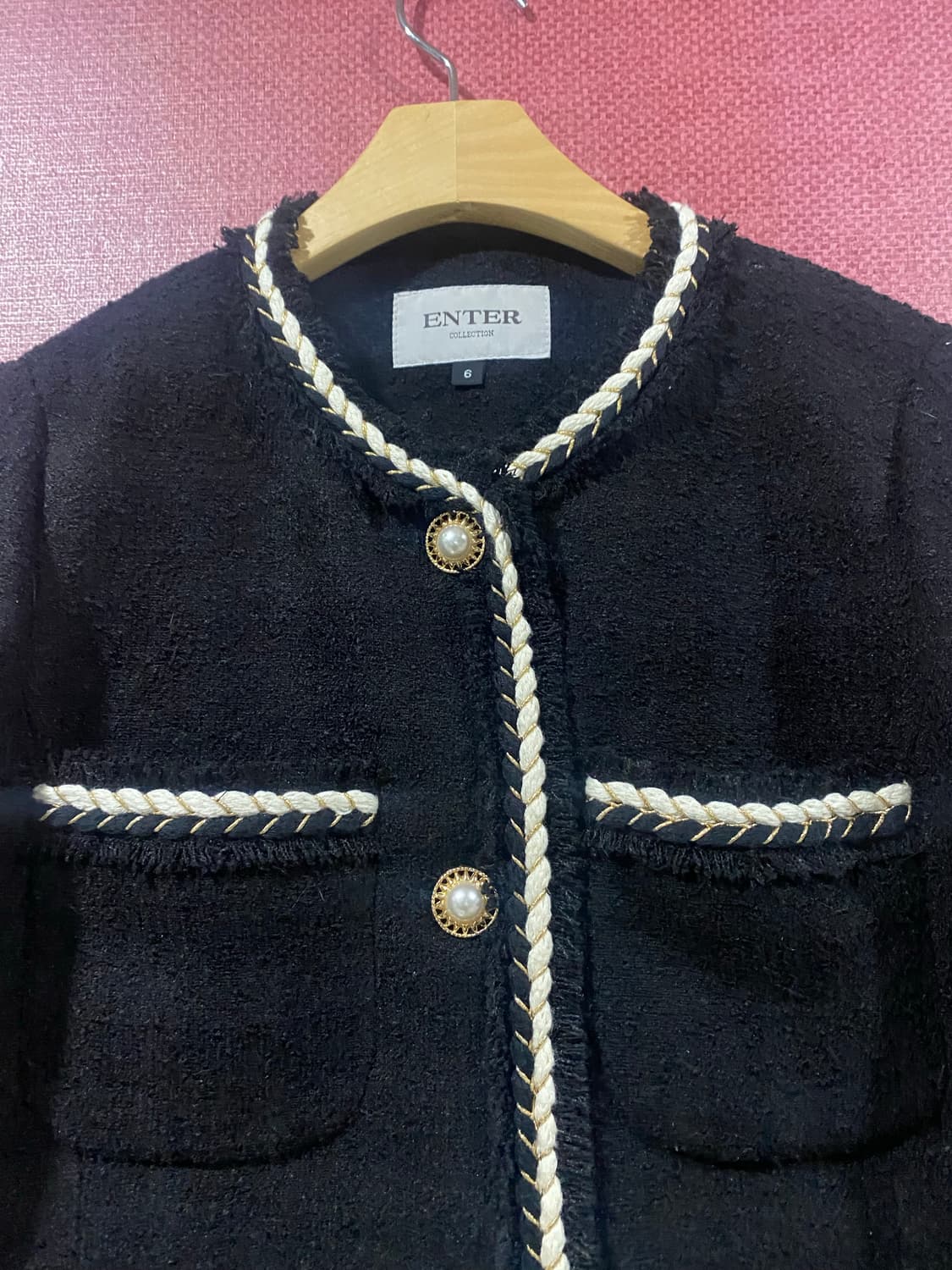 ENTER 블랙 트위드 자켓 상품이미지2