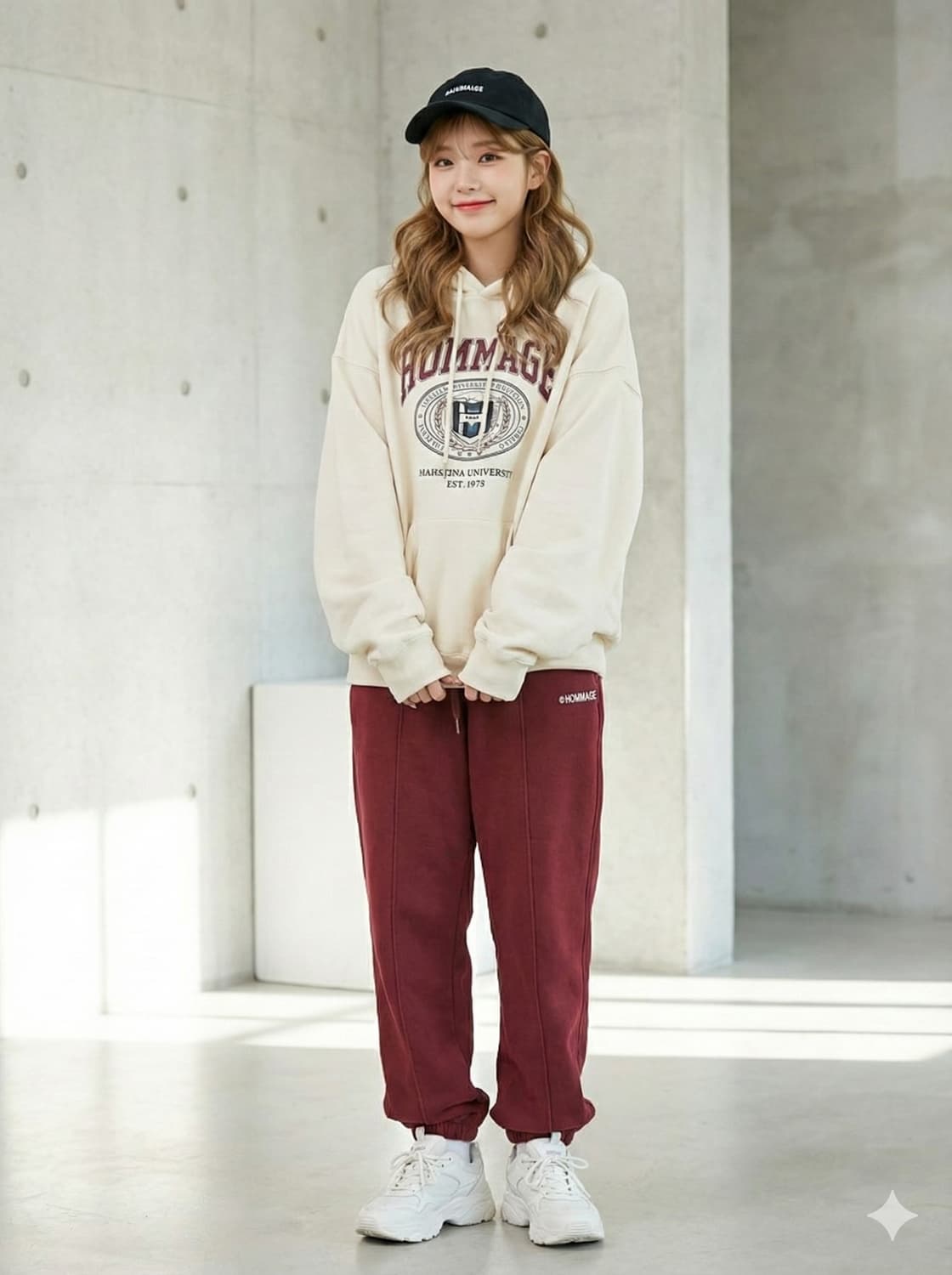 스튜디오톰보이 버건디 조거 트레이닝 팬츠 상품이미지1