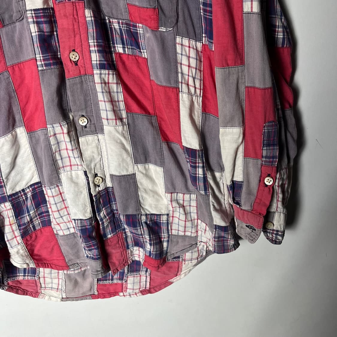 [45rpm] 아카이브 마드라스 패치워크 셔츠 상품이미지3