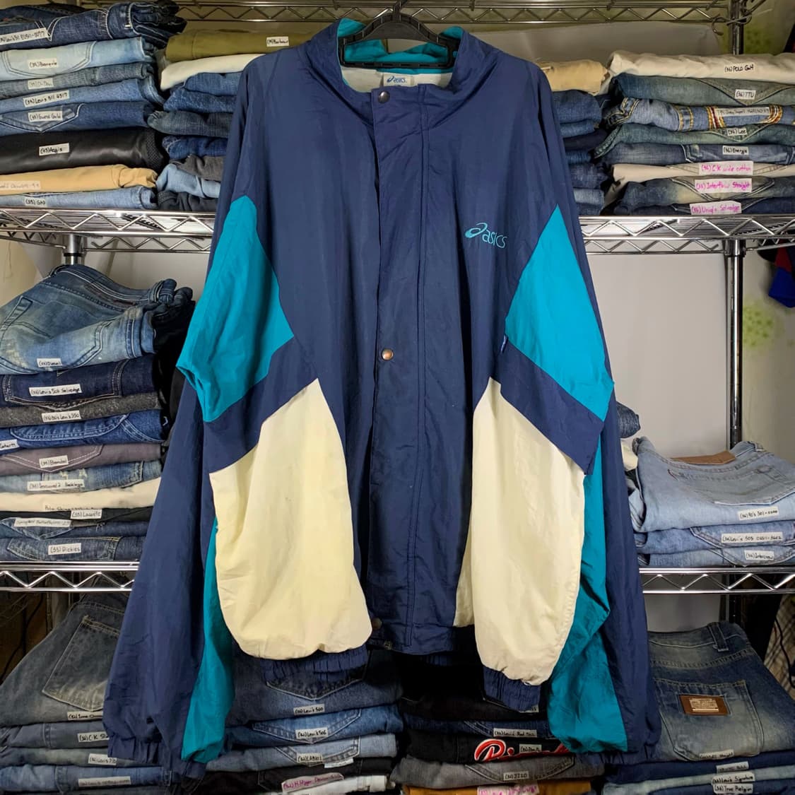 [2XL] 90's 아식스 올드스쿨 바람막이 상품이미지2