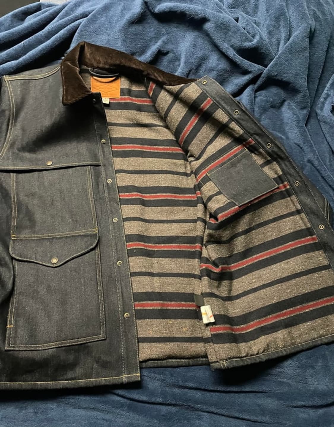 [M] 필슨 데님 더블 맥키노 매키노 크루저 자켓 Made In Usa 상품이미지5