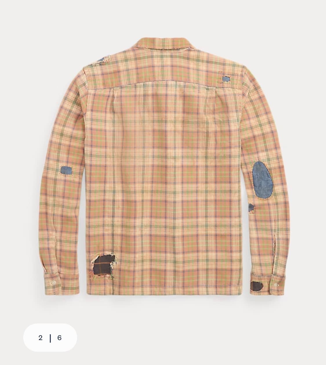 rrl 더블알엘 리페어 플래드 트윌 캠프셔츠 상품이미지2