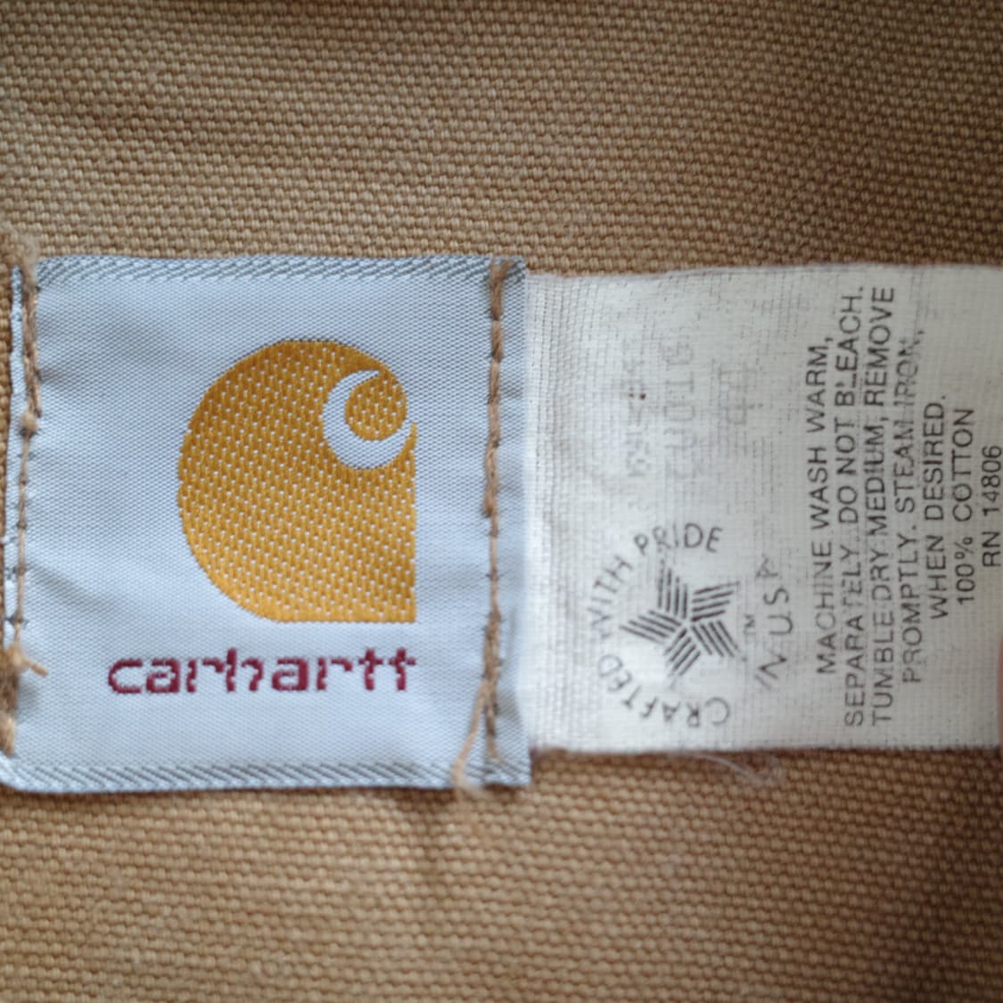 80s 100주년 USA 빈티지 칼하트 cu016 덕 캔버스 워크자켓 상품이미지6