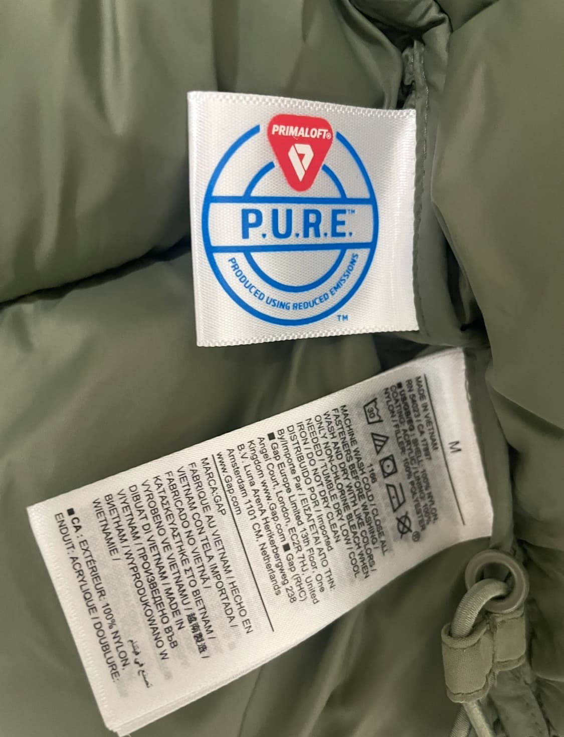 GAP 패딩 프리마로프트 조끼 M 사이즈 상품이미지6