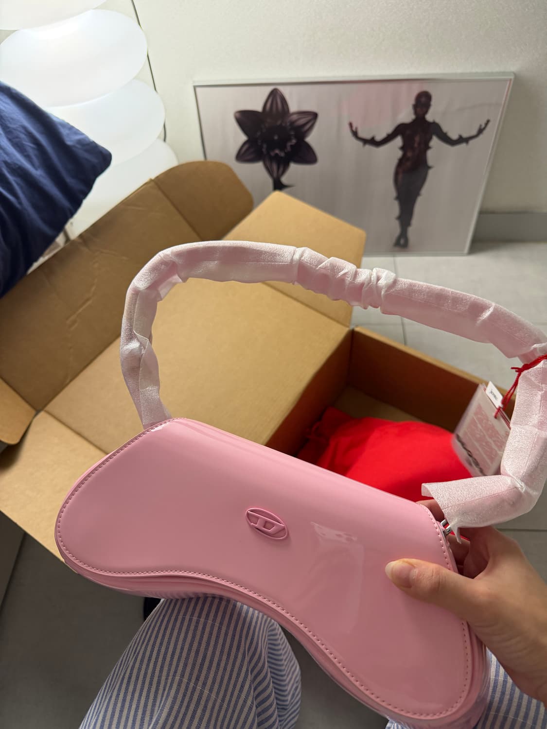 디젤 플레이 숄더백 핑크 상품이미지2