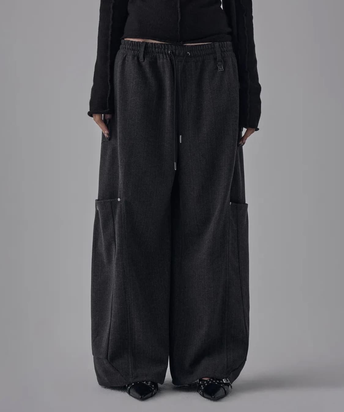Brushed Cargo Stripe Pants [ Charcoal ] 상품이미지1