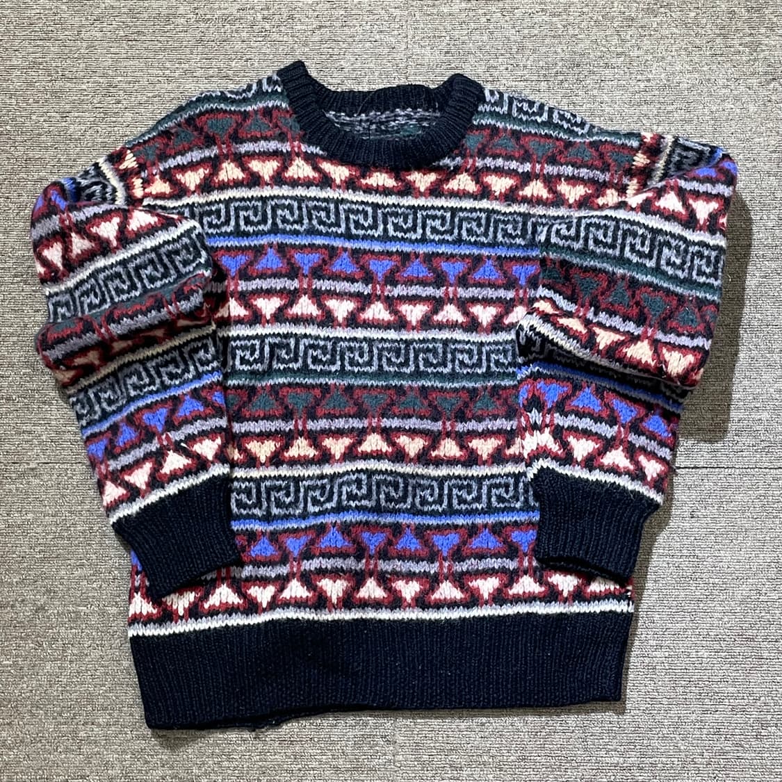 아메리칸 빈티지 패턴 니트 상품이미지4