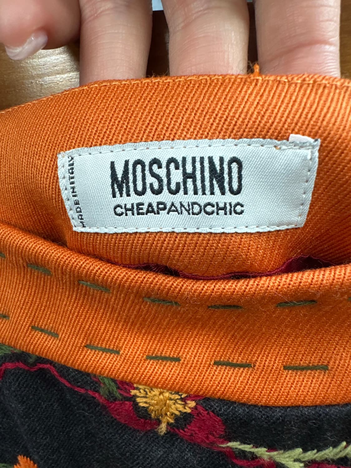 Moschino 모스키노 플로랄 자수 스커트 (Made in Italy) 상품이미지4