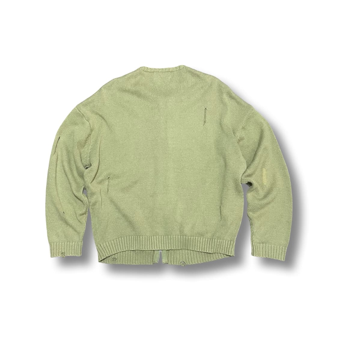 [L] XTONZ 하트 뼈 패턴 니트 집업 가디건 상품이미지4