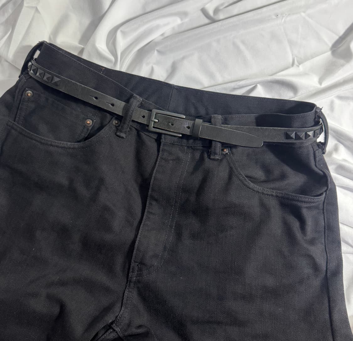 빈티지 스터드 레더 벨트 y2k 펑크 상품이미지1