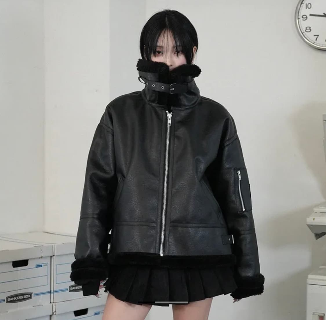리마지 - Oversized leather jacket 상품이미지2