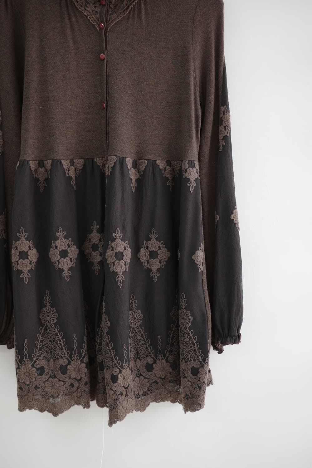 Antique brown lace one-piece 상품이미지2