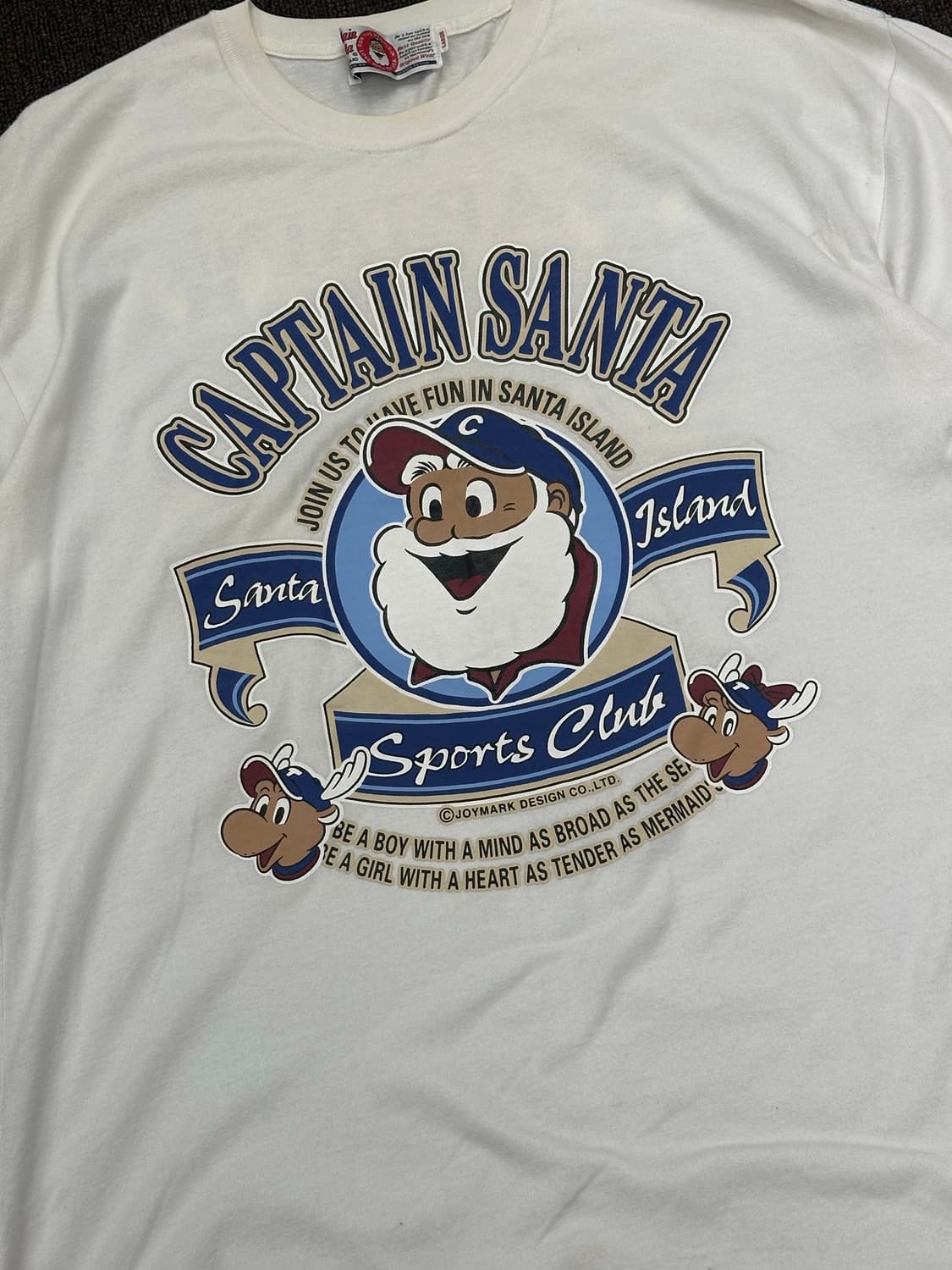 L)캡틴 산타 빈티지 빅프린팅 화이트 반팔 상품이미지2