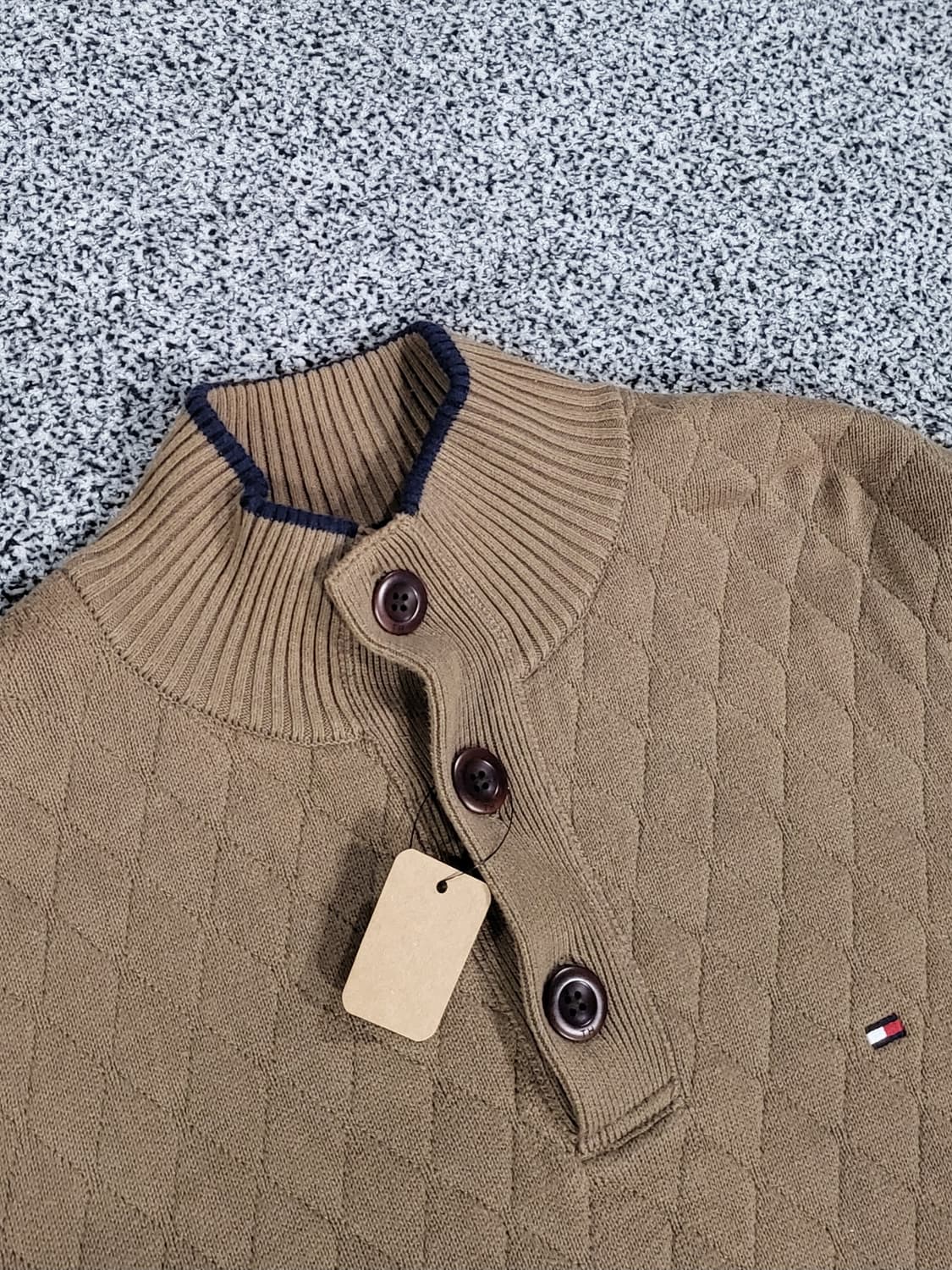 타미힐피거 브라운 니트 티셔츠  상품이미지2