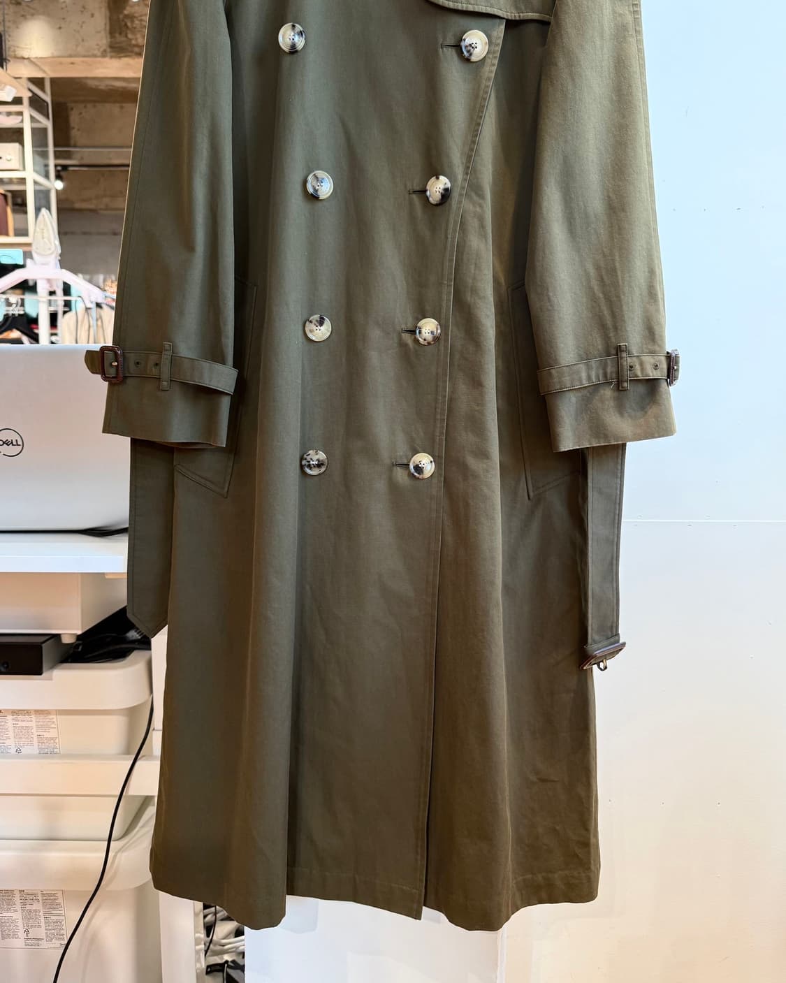버버리 카키 더블 헤리티지 트렌치 코트 상품이미지6