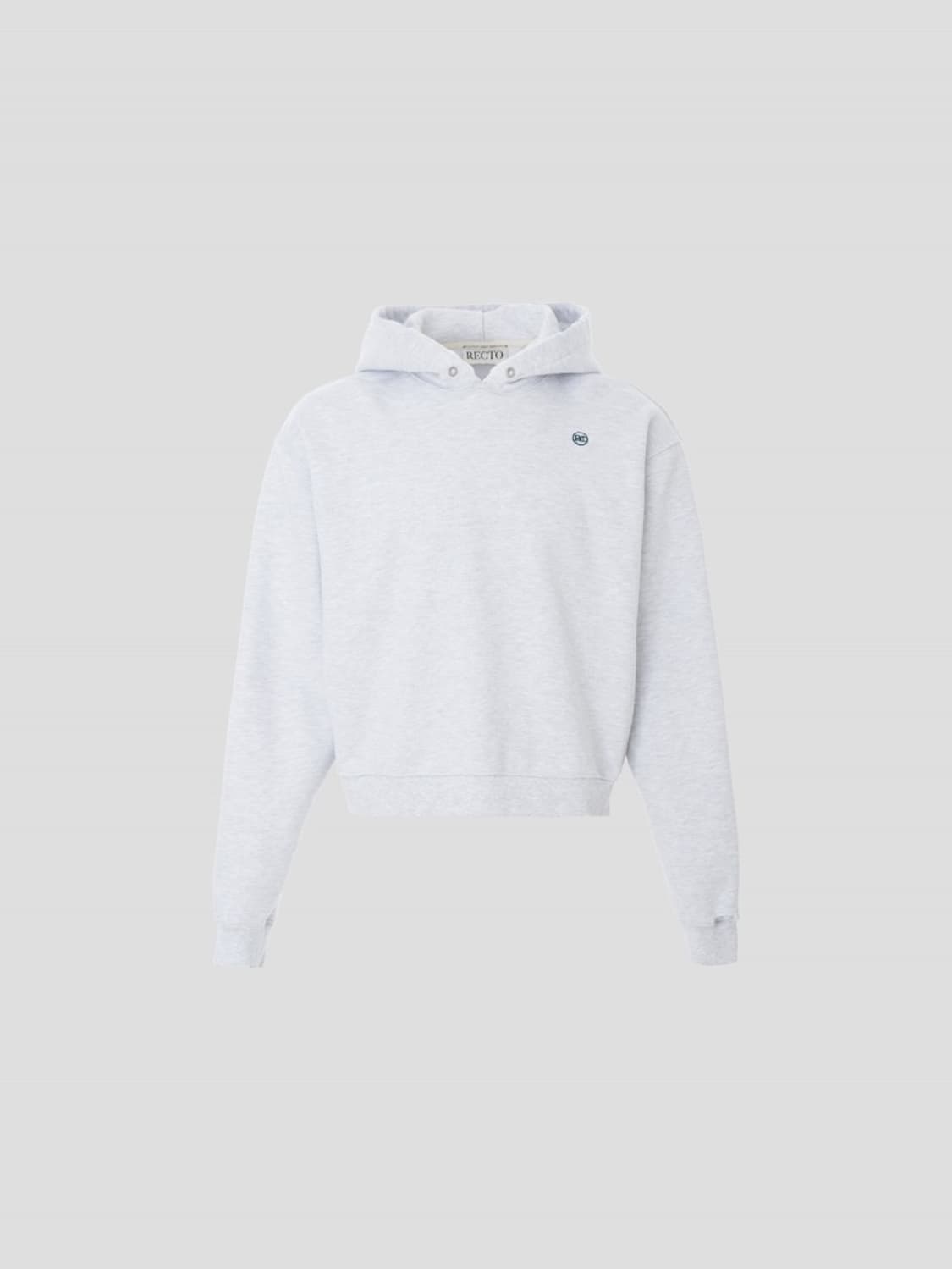 [새상품] 렉토 RC 로고 디스트로이드 후드 후디 멜란지 그레이 상품이미지2