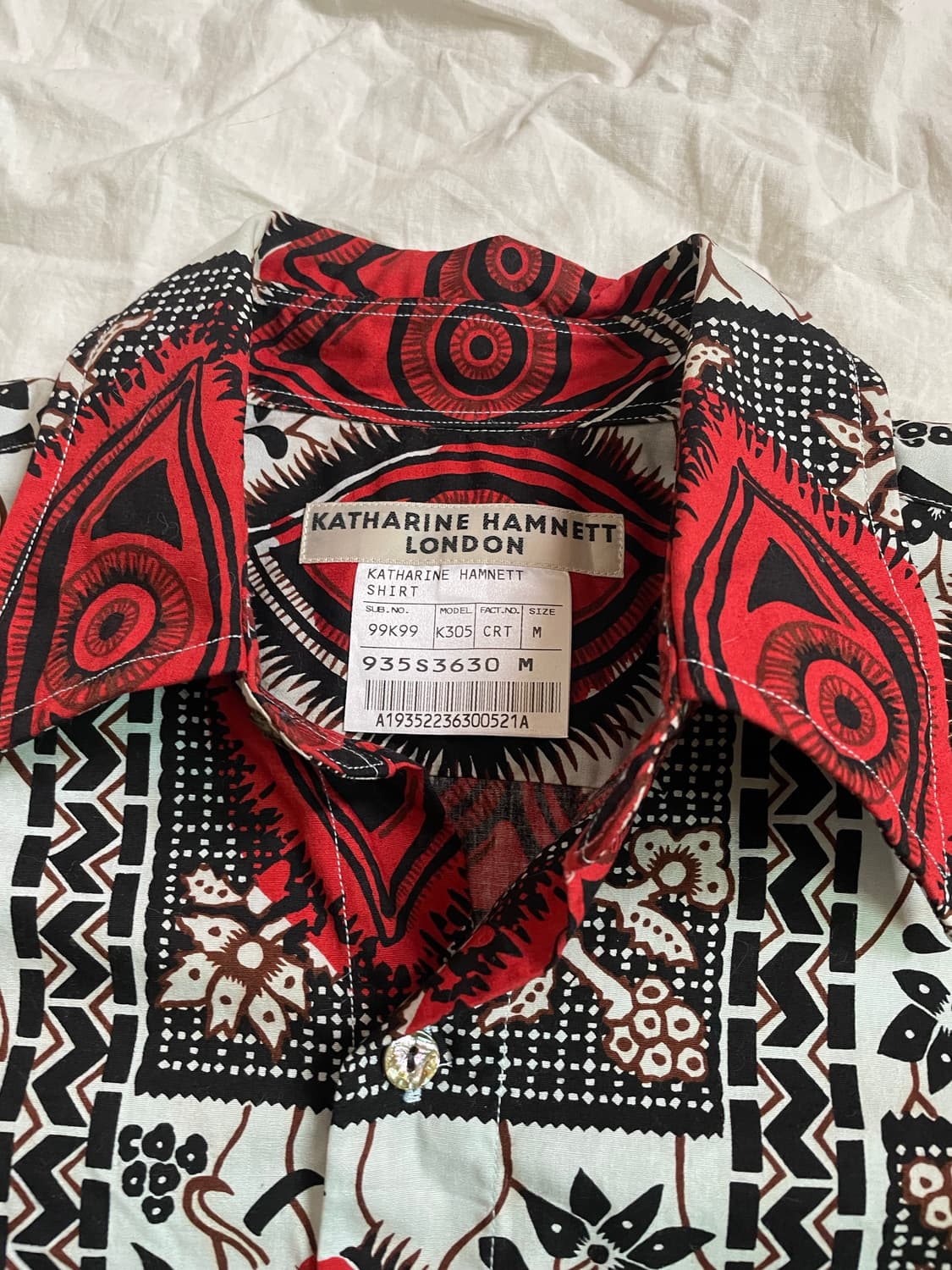 Katharine Hamnett 레드블랙 그래픽 셔츠 상품이미지2