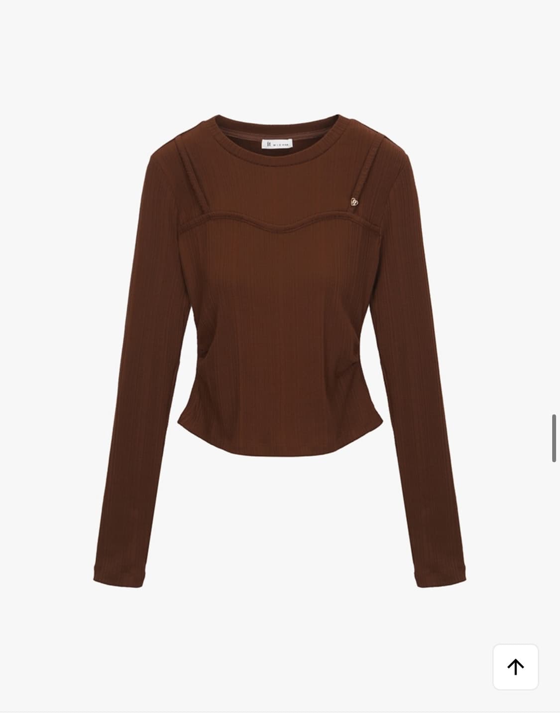 잇미샤 뷔스티에 티셔츠 브라운  상품이미지2