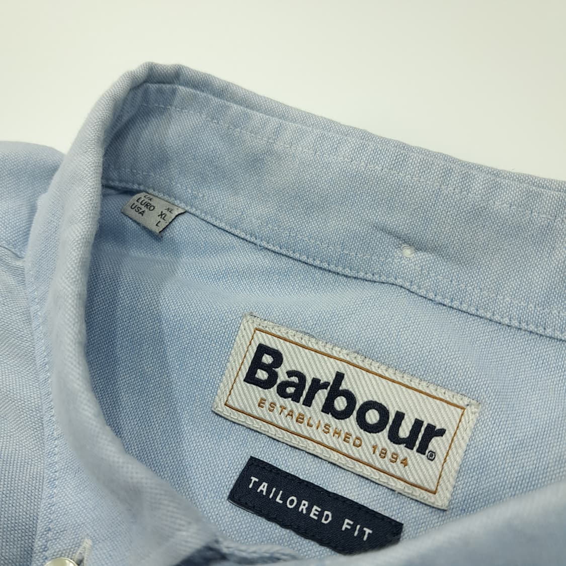 CL771 L 바버 코튼 버튼다운 클래식 블루 셔츠 남방 상품이미지3