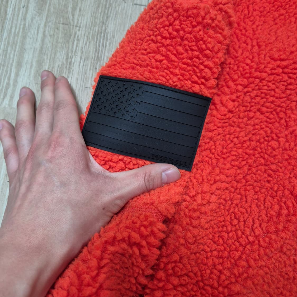 머렐 패치로고 뽀글이 후리스 자켓 L(100) 상품이미지4