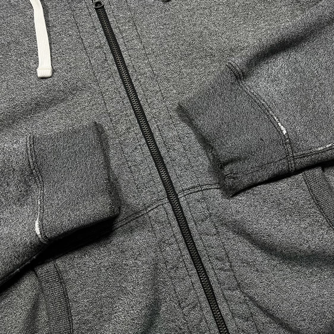 폴로 체크 후드 그레이 후드집업 상품이미지3