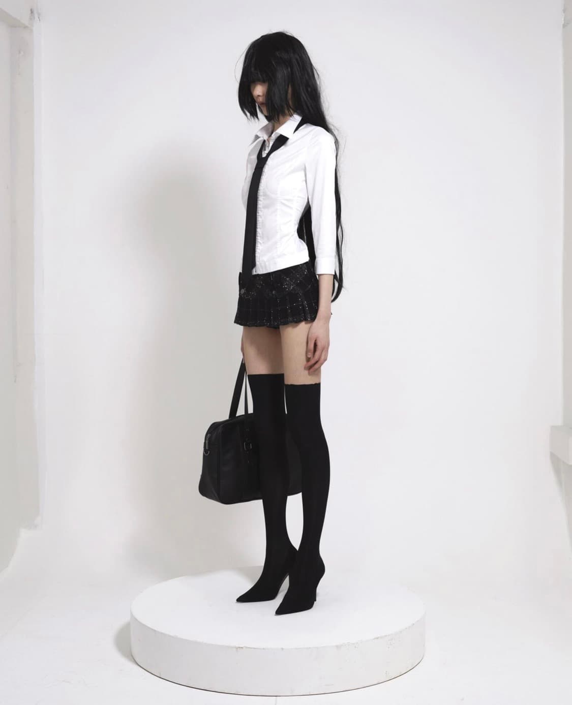 본네 Corset seam shirt (White) 2 size 상품이미지3