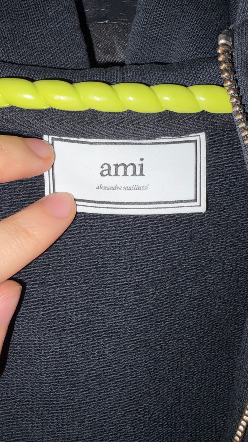 아미 20FW 하트 스몰 로고 자수 후드집업 L 상품이미지3