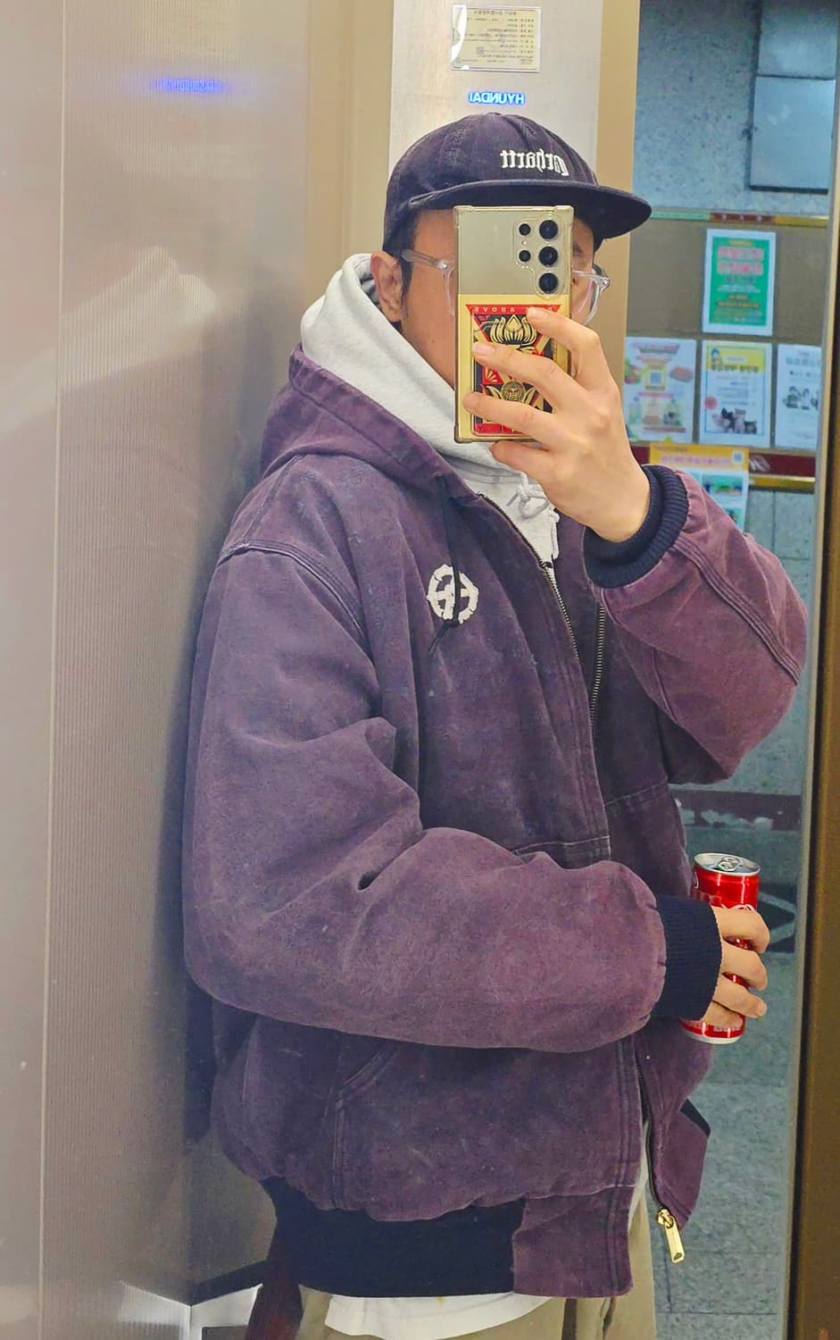 요새날씨에 딱-칼하트 j140 -dioxide purple -xl 상품이미지10