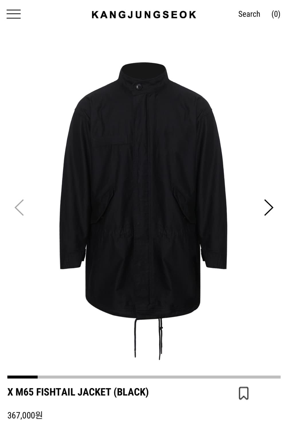 kangjungseok M65 fishtail jacket black 상품이미지1
