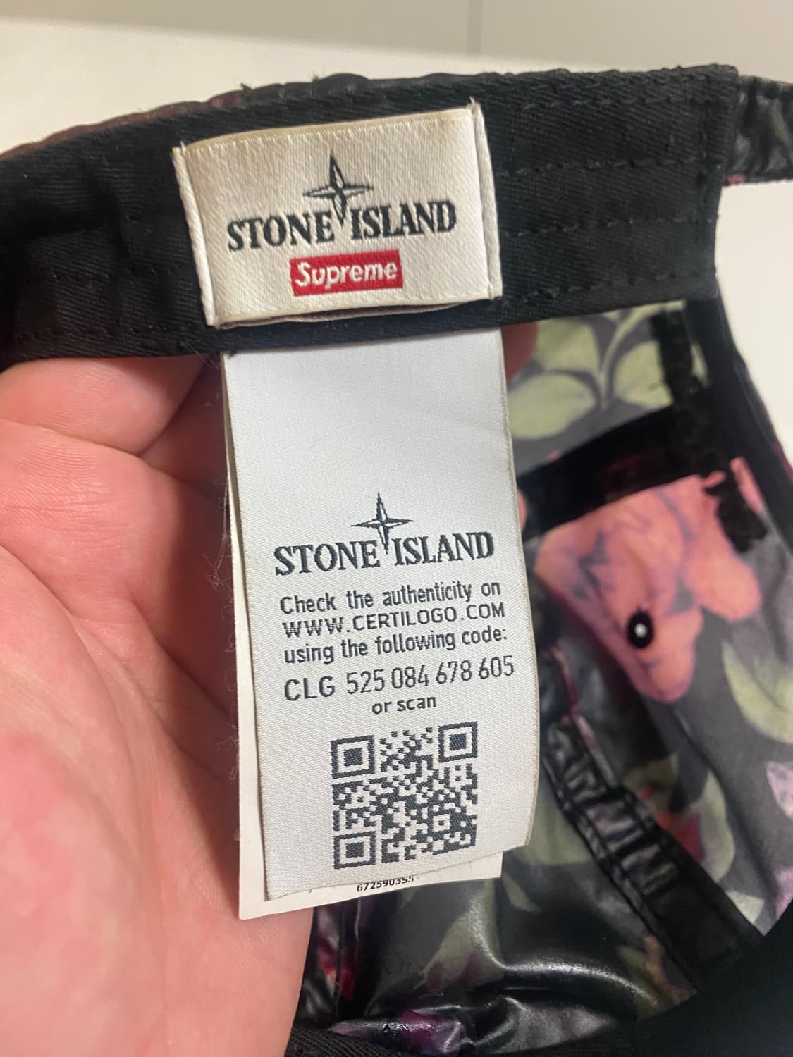 [OS] 17FW 슈프림 X 스톤아일랜드 라미 6패널캡 블랙 상품이미지3