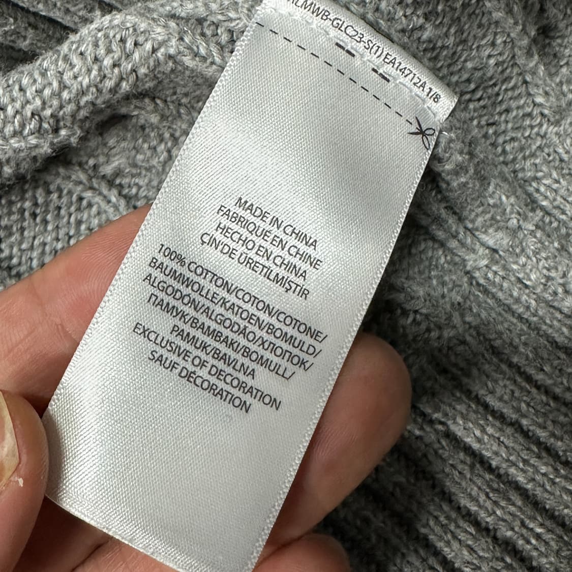 폴로랄프로렌 꽈배기 그레이 니트 m 상품이미지3