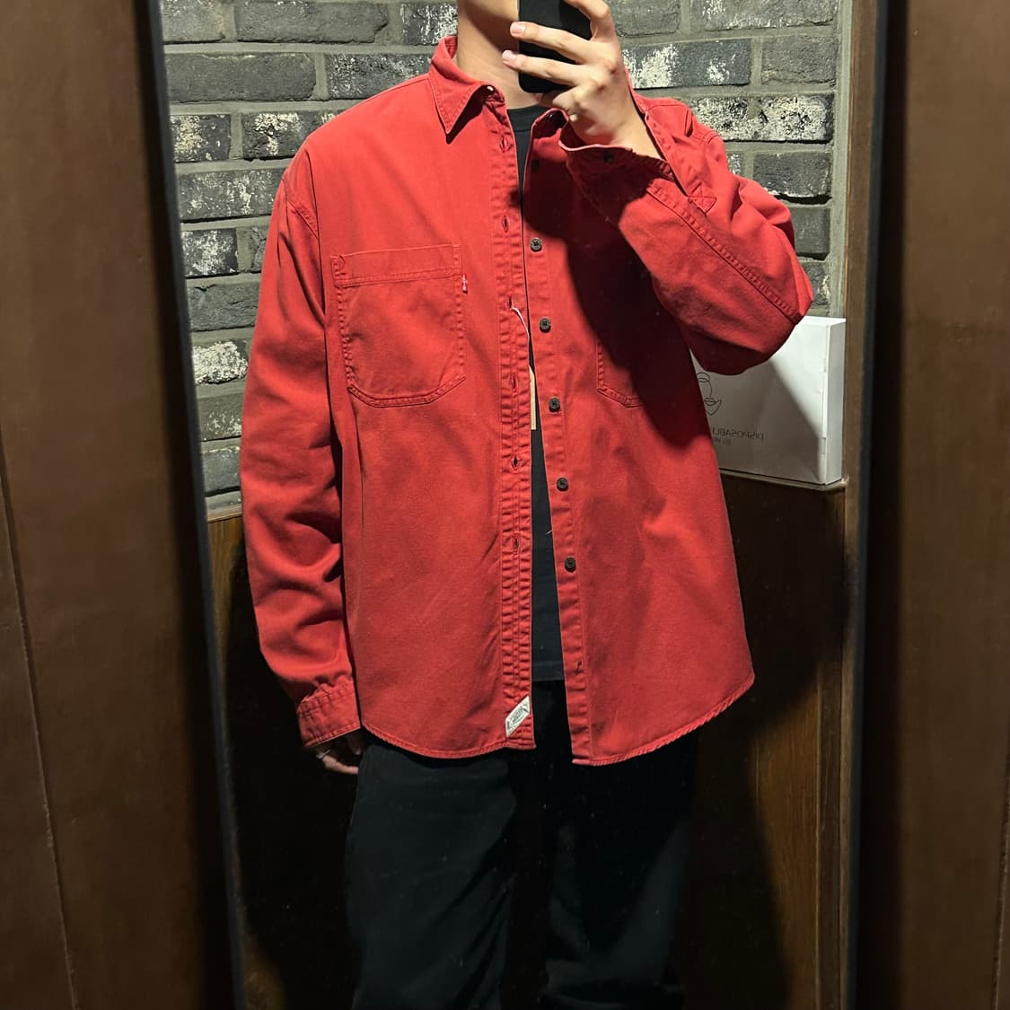 L) 리바이스 투포켓 워크 데님 셔츠 자켓 메탈 버튼 L83 상품이미지8