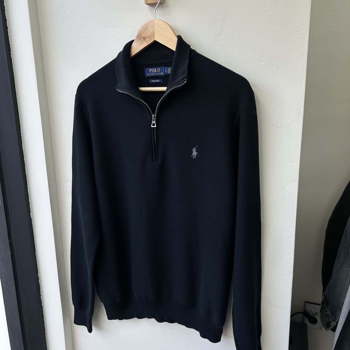 15823 - 폴로 랄프로렌 블랙 반집업 니트 (피마 코튼) 상품이미지2