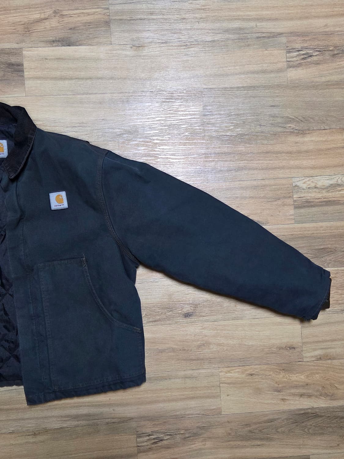 빈티지 칼하트 J02 네이비 숏기장 디트로이트 자켓 상품이미지3