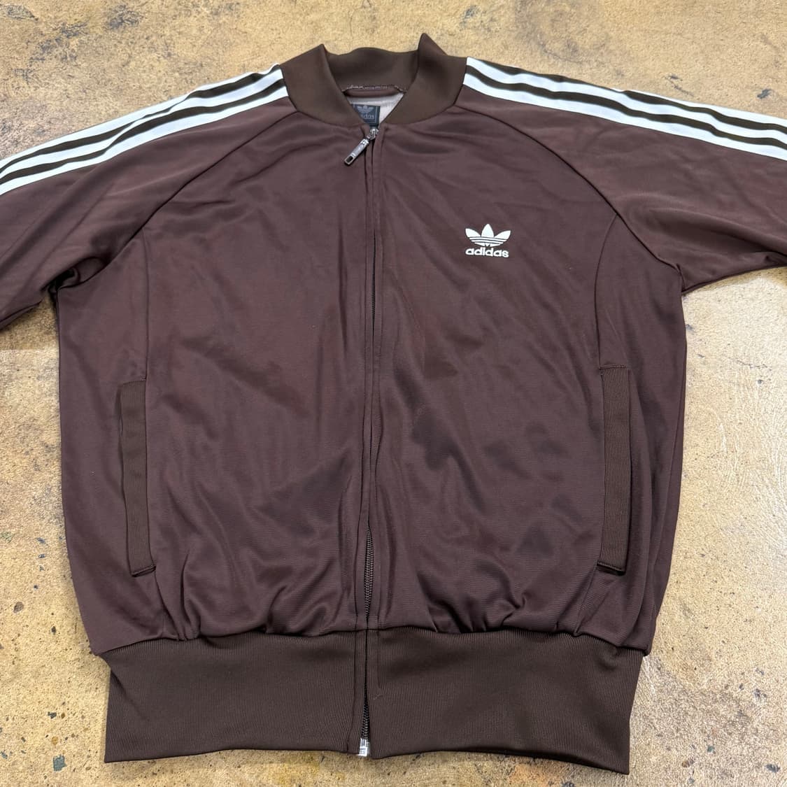 아디다스 초코 브라운 슈퍼스타 져지 트랙탑 100 상품이미지3