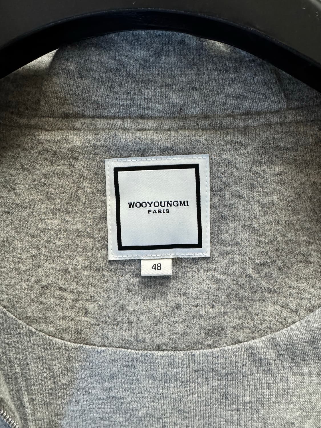 우영미 25fw 그레이 니티드 후드 집업 상품이미지5