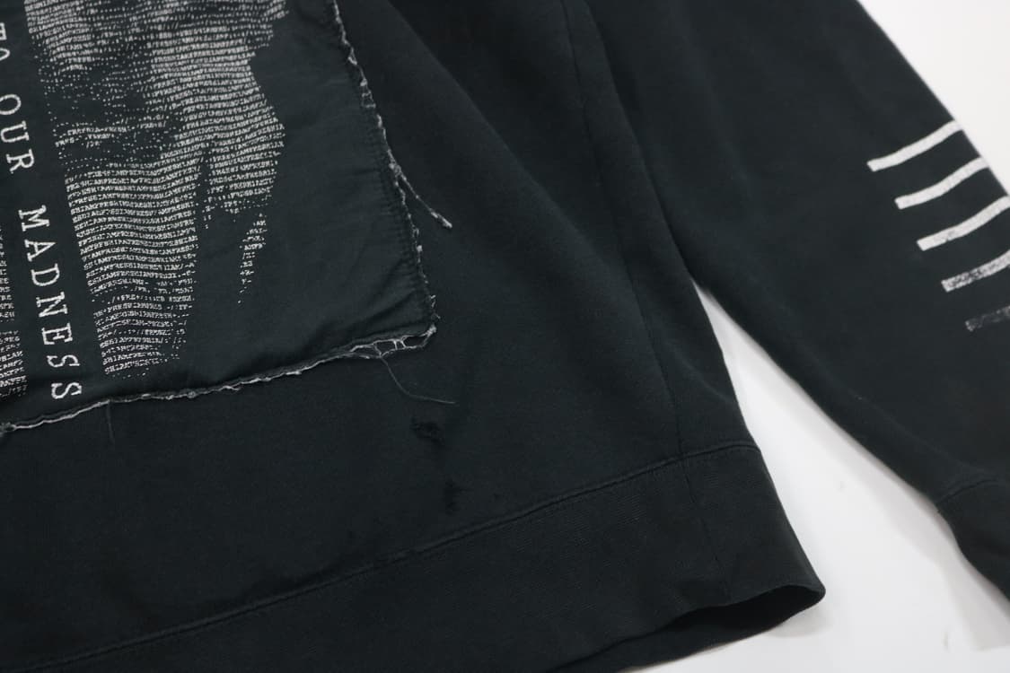 FRESH.i.AM 프레시아이엠  빈티지 스컬 패치 블랙 후드티셔츠 상품이미지6