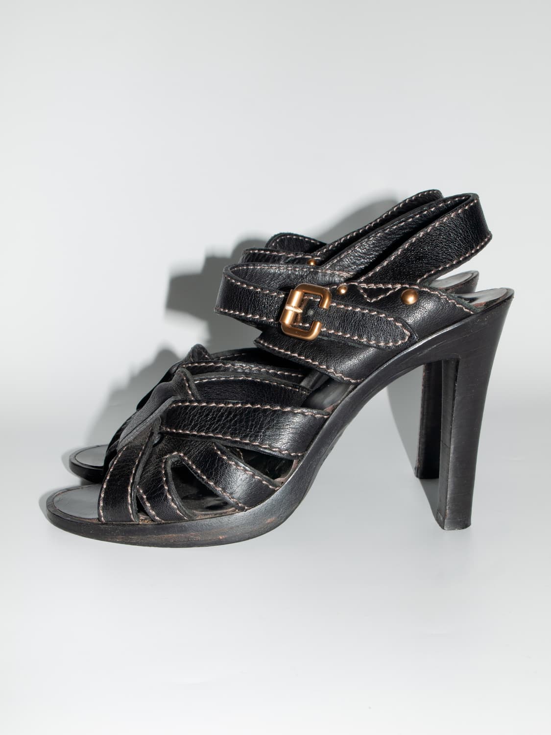 Pebbled Leather Strappy Sandal 상품이미지2