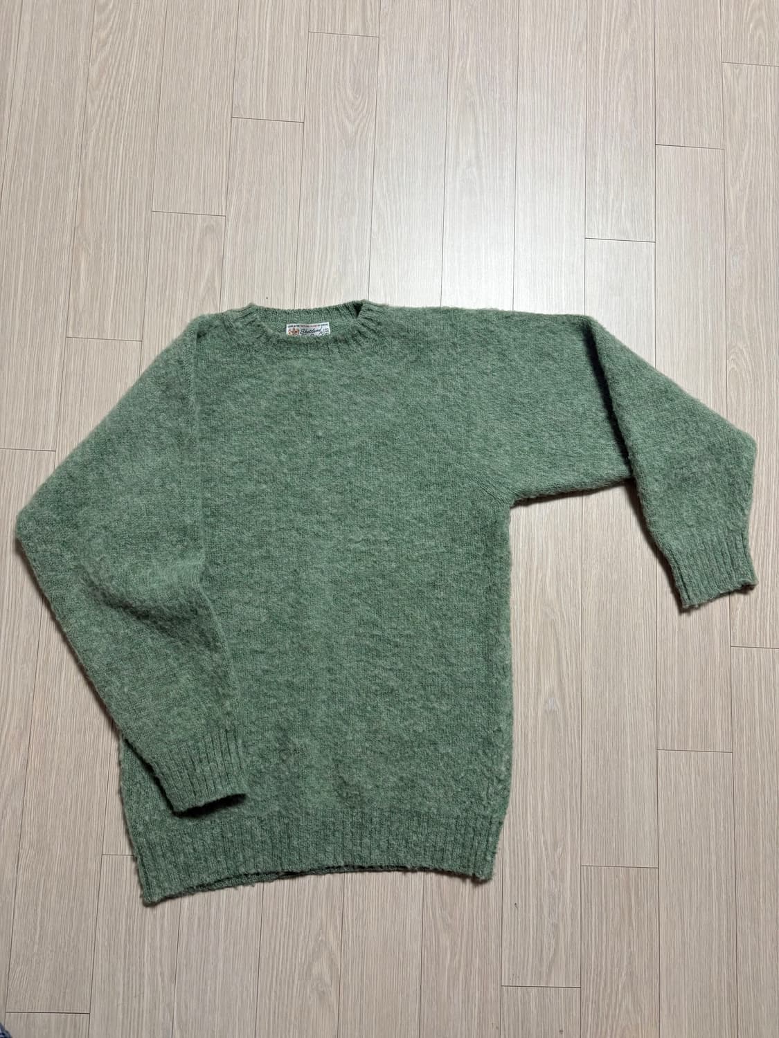Shetland Woollen Shaggy Crew Knit Laurel 상품이미지1