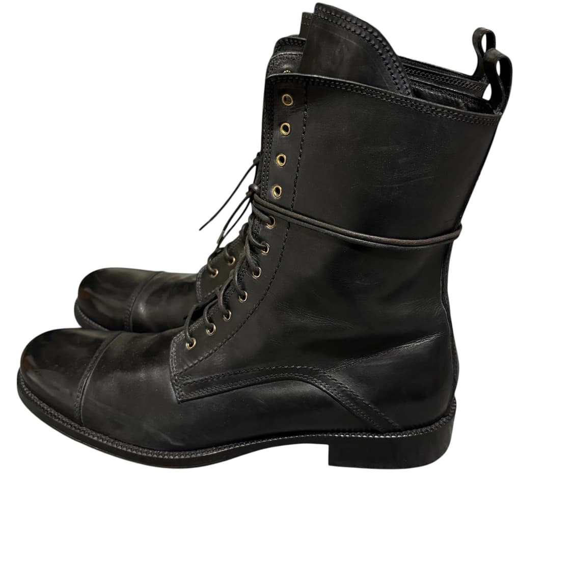 돌체앤가바나 09AW 레이스업 컴뱃 부츠 11 280-290 made 상품이미지4