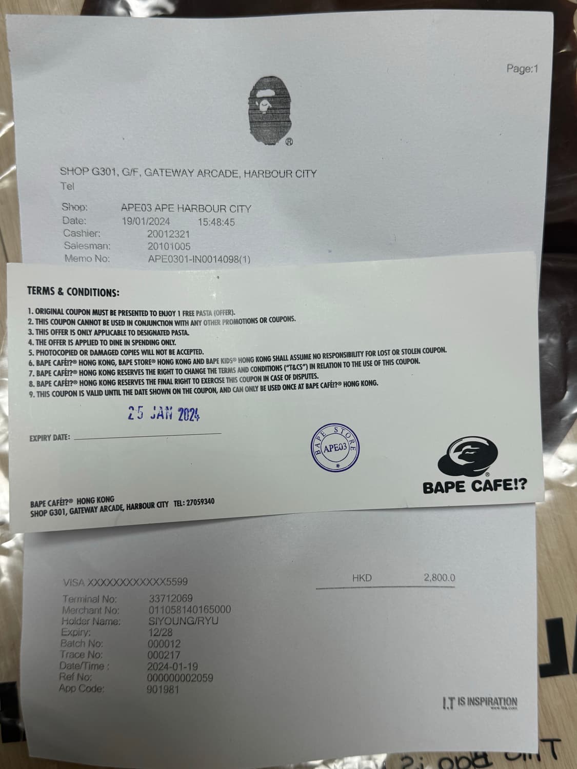 베이프 후드집업(홍콩 직구)+진품 인증서 상품이미지5