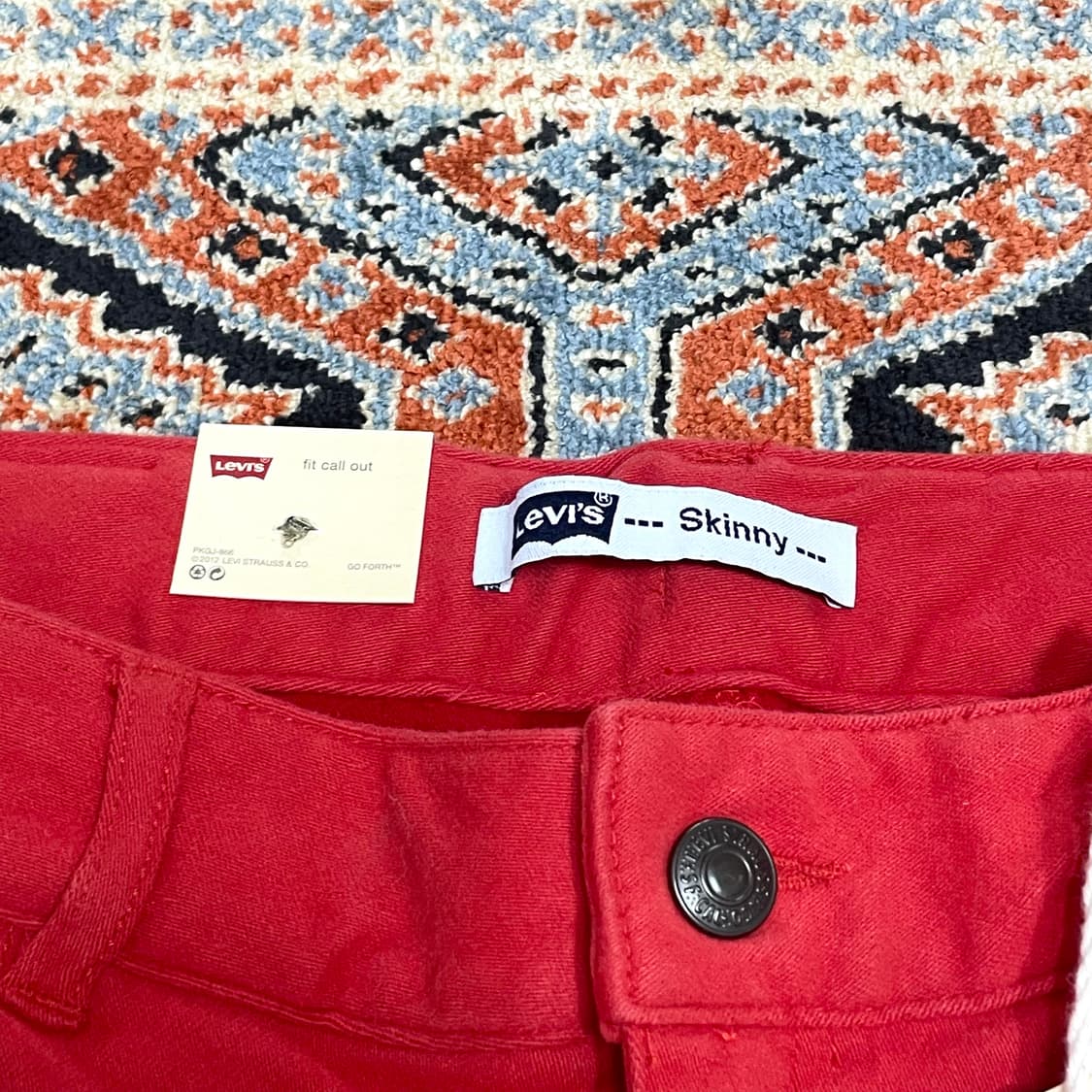 (택있는 새상품)리바이스 레드 스키니진 호칭 165 상품이미지3