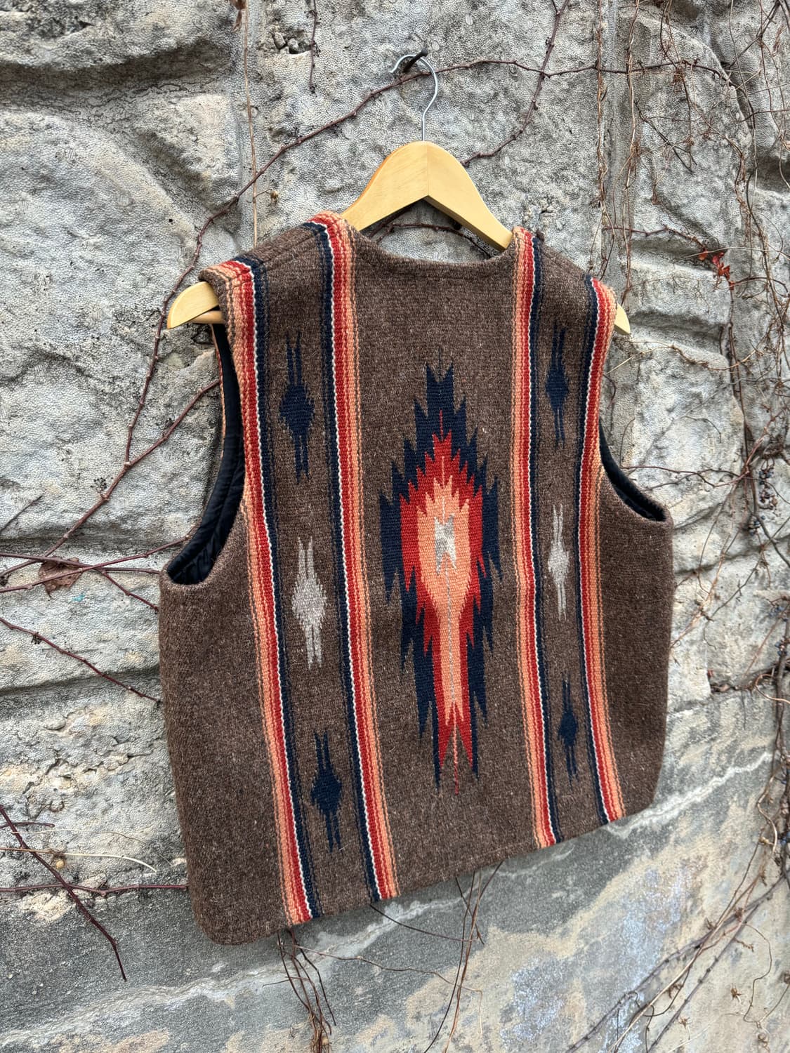 센티넬라 나바호 문양 아트피스 오르테가 치마요 핸드 베스트 조끼 상품이미지6